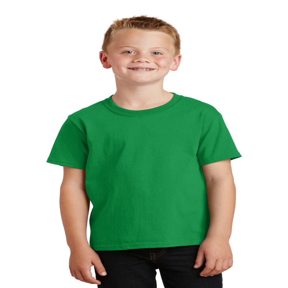 Port & Company Youth Core Cotton Tee Clover Green Medium