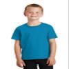 Port & Company Youth Core Cotton Tee Neon Blue XS view 1