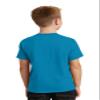 Port & Company Youth Core Cotton Tee Neon Blue XS view 2