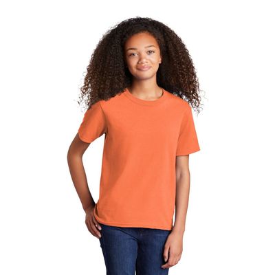 Port & Company - Youth Core Cotton Tee M Neon Orange*