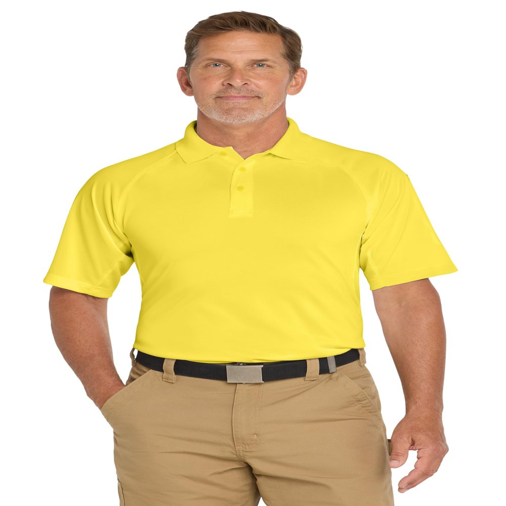CornerStone Unisex Select Snag-Proof Tactical Polo | Short Sleeve, Casual Work Shirt for Men & Women, Mic Clips & Pen Pockets, Yellow, X-Large