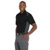 CornerStone Unisex Select Snag-Proof Two Way Colorblock Pocket Polo | Collared Work Shirt for Men & Women, Casual Short Sleeve Top for Golf & Tennis, Polos/Knits, Black/Charcoal, XS view 2