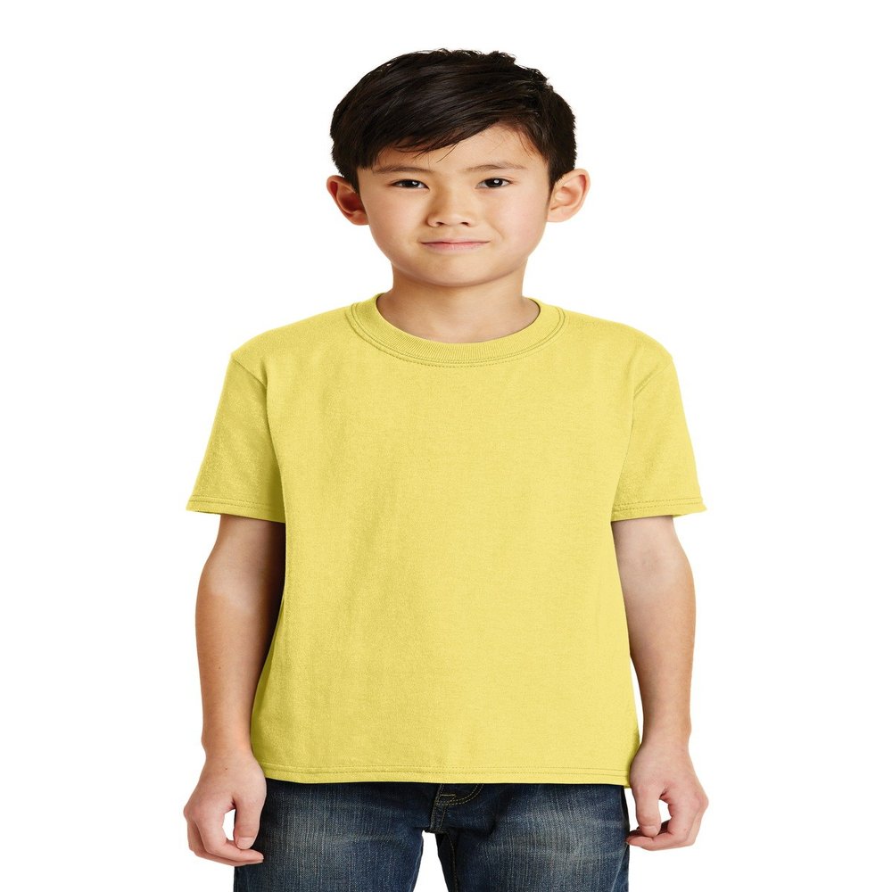 Port & Company Boys' 50/50 Cotton/Poly T Shirt XS Yellow