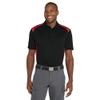 CornerStone Unisex Select Snag-Proof Two Way Colorblock Pocket Polo | Collared Work Shirt for Men & Women, Casual Short Sleeve Top for Golf & Tennis, Polos/Knits, Black/Red, M view 1