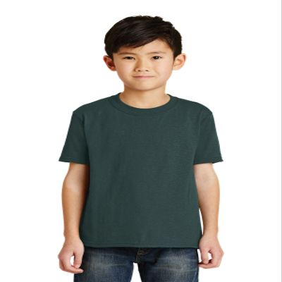 Port & Company Boys' 50/50 Cotton/Poly T Shirt XS Dark Green