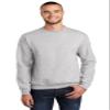 Port & Co TALL Essential Fleece Crewneck Sweatshirt-PCPC90T-3XLT-Ash view 1