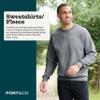 Port & Co Tall Essential Fleece Crewneck Sweatshirt Dark Green view 4
