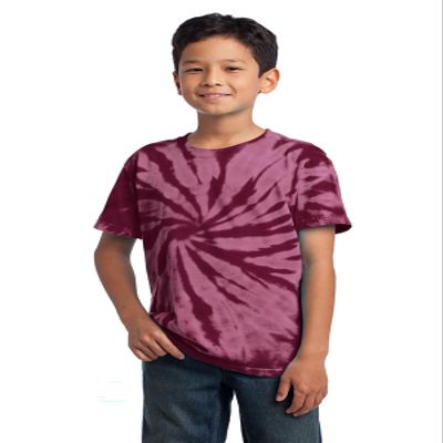 Port & Company Youth Tie-Dye Tee-PC147Y-XS-Maroon