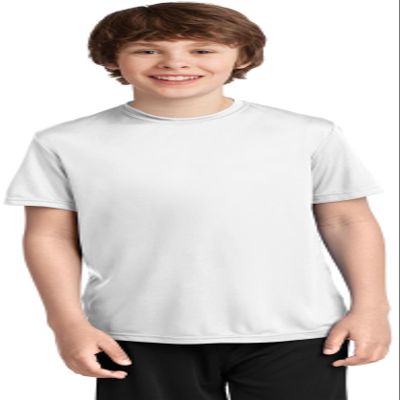 Port & Company Youth Performance Tee | UPF 50 Athletic Workout Clothing for Spring & Summer | PC380Y, White, X-Small
