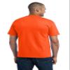 Port & Company Men's Cotton/Polyester T-Shirt with Pocket - Small - Safety Orange view 2