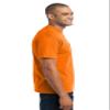 Port & Company Men's Cotton/Polyester T-Shirt with Pocket - Small - Safety Orange view 3