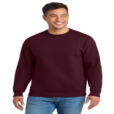 Port & Co Tall Essential Fleece Crewneck Sweatshirt Maroon