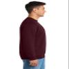 Port & Co Tall Essential Fleece Crewneck Sweatshirt Maroon view 2