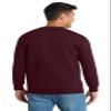 Port & Co Tall Essential Fleece Crewneck Sweatshirt Maroon view 3