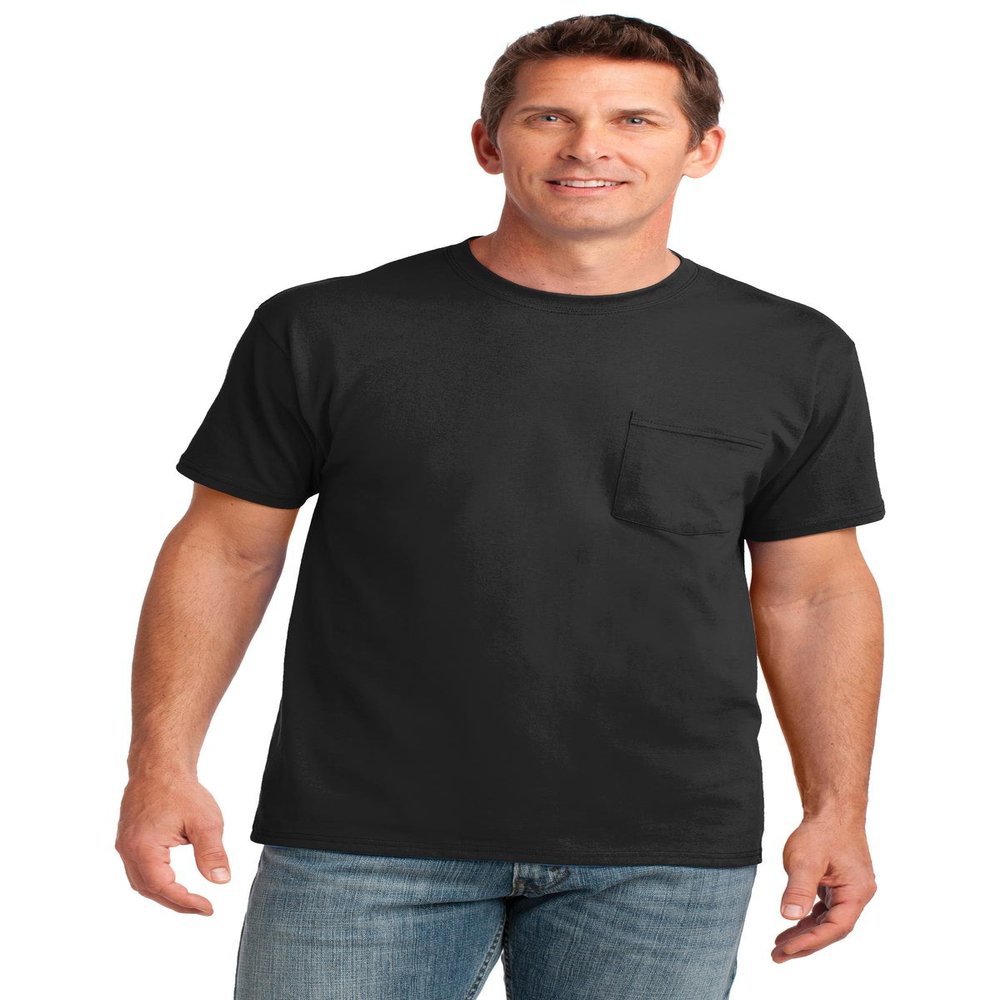Port & Company Core Cotton Pocket Tee XL Jet Black