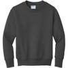 Port & Co Youth Core Fleece Crewneck Sweatshirt-PC90Y-XL-Charcoal view 4