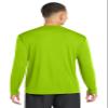 SPORT-TEK Long Sleeve PosiCharge Competitor Tee | Gym T-Shirt for Men & Women, Athletic Fit Workout Clothing for Spring & Summer Fashion Lime Shock view 3
