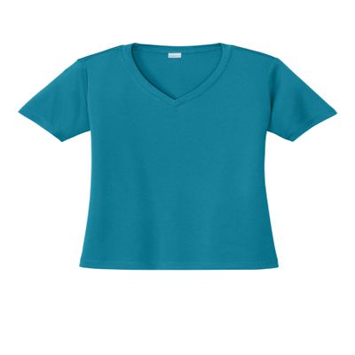 SPORT-TEK Women's PosiCharge Competitor V-Neck Tee | Workout T-Shirt for Spring & Summer Fashion, Athletic Fit Gym Clothing
