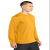SPORT-TEK Long Sleeve PosiCharge Competitor Tee | Gym T-Shirt for Men & Women, Athletic Fit Workout Clothing for Spring & Summer Fashion Gold view 2