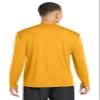 SPORT-TEK Long Sleeve PosiCharge Competitor Tee | Gym T-Shirt for Men & Women, Athletic Fit Workout Clothing for Spring & Summer Fashion Gold view 3