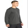 SPORT-TEK Long Sleeve PosiCharge Competitor Tee | Gym T-Shirt for Men & Women, Athletic Fit Workout Clothing for Spring & Summer Fashion Iron Grey view 2