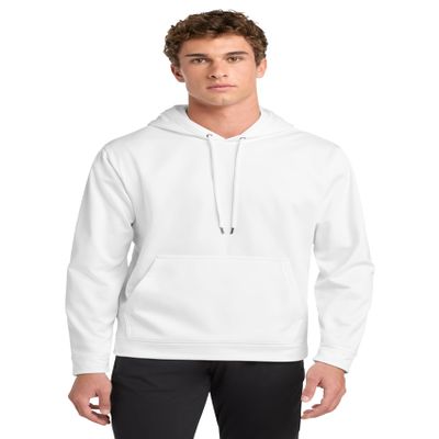 SPORT-TEK Unisex Sport-Wick Fleece Hooded Pullover, White, M