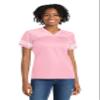 SPORT-TEK Women's PosiCharge Replica Jersey | Athletic Workout Clothing for Spring & Summer, Trendy Ladies Gym Fashion Light Pink/White view 1
