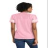 SPORT-TEK Women's PosiCharge Replica Jersey | Athletic Workout Clothing for Spring & Summer, Trendy Ladies Gym Fashion Light Pink/White view 3