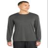 SPORT-TEK Long Sleeve PosiCharge Competitor Tee | Gym T-Shirt for Men & Women, Athletic Fit Workout Clothing for Spring & Summer Fashion Iron Grey view 1