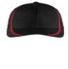 SPORT-TEK Unisex Flexfit Performance Colorblock Cap Black/True Red view 2