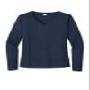 SPORT-TEK Women's Long Sleeve PosiCharge Competitor V-Neck Tee | Workout T-Shirt for Spring & Summer Fashion, Athletic Fit Gym Clothing True Navy view 1