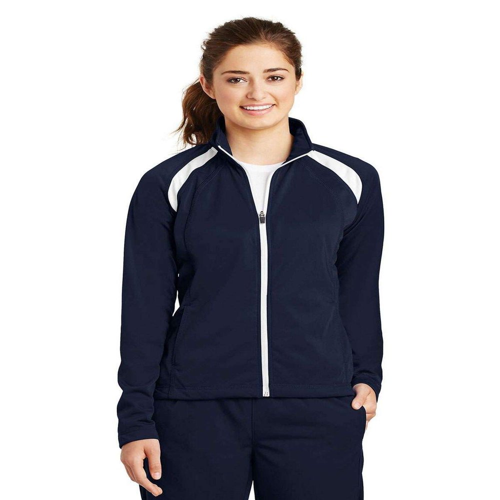 SPORT-TEK Women's Tricot Track Jacket | Lightweight Zip Up for Women, Athletic & Casual Spring Jacket
