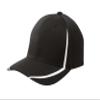 SPORT-TEK Unisex Flexfit Performance Colorblock Cap Black/White view 1
