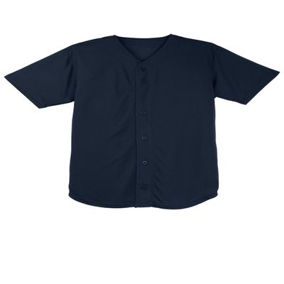SPORT-TEK PosiCharge Tough Mesh Full-Button Jersey | Casual Baseball Shirt for Men & Women, Athletic Fit Top for Spring & Summer Fashion True Navy