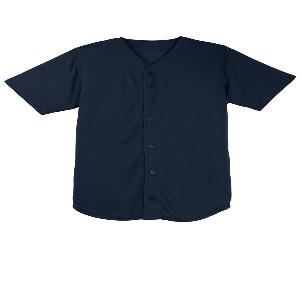 SPORT-TEK PosiCharge Tough Mesh Full-Button Jersey | Casual Baseball Shirt for Men & Women, Athletic Fit Top for Spring & Summer Fashion True Navy