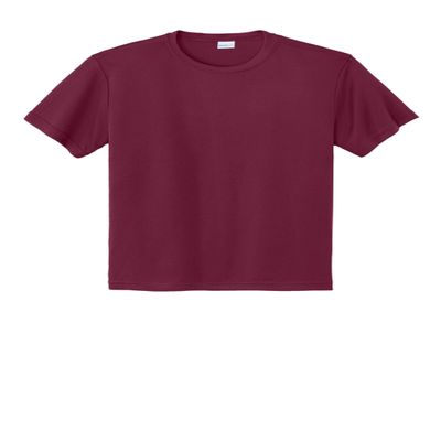 SPORT-TEK Youth PosiCharge Competitor Tee | Athletic Shirt for Active Boys & Girls, Lightweight Summer Clothing for Kids Cardinal