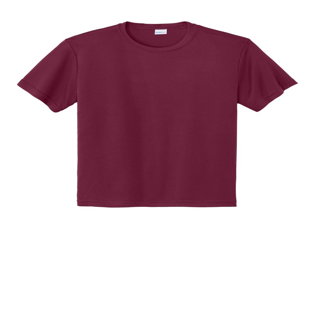 SPORT-TEK Youth PosiCharge Competitor Tee | Athletic Shirt for Active Boys & Girls, Lightweight Summer Clothing for Kids Cardinal