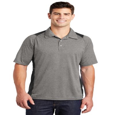 SPORT-TEK Unisex Heather Colorblock Contender Polo