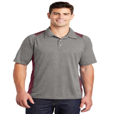 SPORT-TEK Unisex Heather Colorblock Contender Polo
