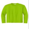 SPORT-TEK Youth Long Sleeve PosiCharge Competitor Tee | Breathable Athletic Shirt for Boys & Girls, Spring & Summer Clothing Lime Shock view 1