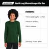 SPORT-TEK Youth Long Sleeve PosiCharge Competitor Tee | Breathable Athletic Shirt for Boys & Girls, Spring & Summer Clothing Lime Shock view 4