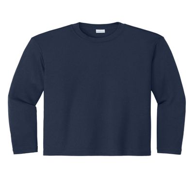 SPORT-TEK Youth Long Sleeve PosiCharge Competitor Tee | Breathable Athletic Shirt for Boys & Girls, Spring & Summer Clothing True Navy