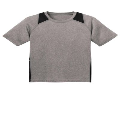SPORT-TEK Youth Heather Colorblock Contender Tee | Athletic Shirt for Kids, Spring & Summer Clothing for Active Boys & Girls