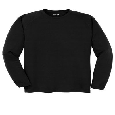 SPORT-TEK Unisex Long Sleeve Ultimate Performance Crew | Athletic Top for Men & Women, Lightweight Gym Clothing for Summer Black