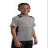 SPORT-TEK Youth Heather Colorblock Contender Tee | Athletic Shirt for Kids, Spring & Summer Clothing for Active Boys & Girls view 4