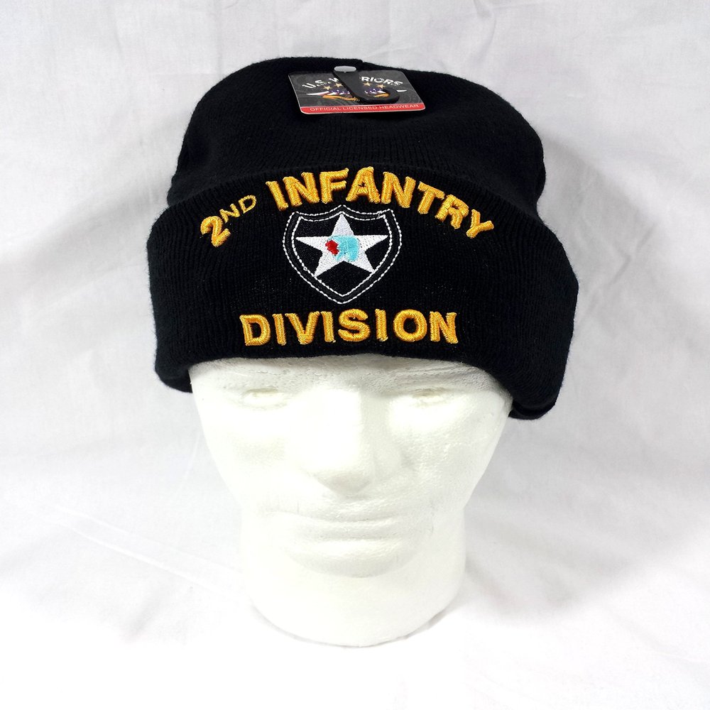 2ND INFANTRY DIVISION CUFFED BEANIE KNIT SKULL CAP