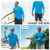 Kanu Surf Mens Swim Shirt w/Long Sleeves  Quick-Dry, UPF 50+ Workout Rash Guard for Men in Loose-Fit Design (Royal, Small) view 2