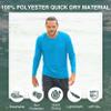 Kanu Surf Mens Swim Shirt w/Long Sleeves  Quick-Dry, UPF 50+ Workout Rash Guard for Men in Loose-Fit Design (Royal, Small) view 3