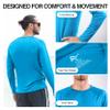 Kanu Surf Mens Swim Shirt w/Long Sleeves  Quick-Dry, UPF 50+ Workout Rash Guard for Men in Loose-Fit Design (Royal, Small) view 4