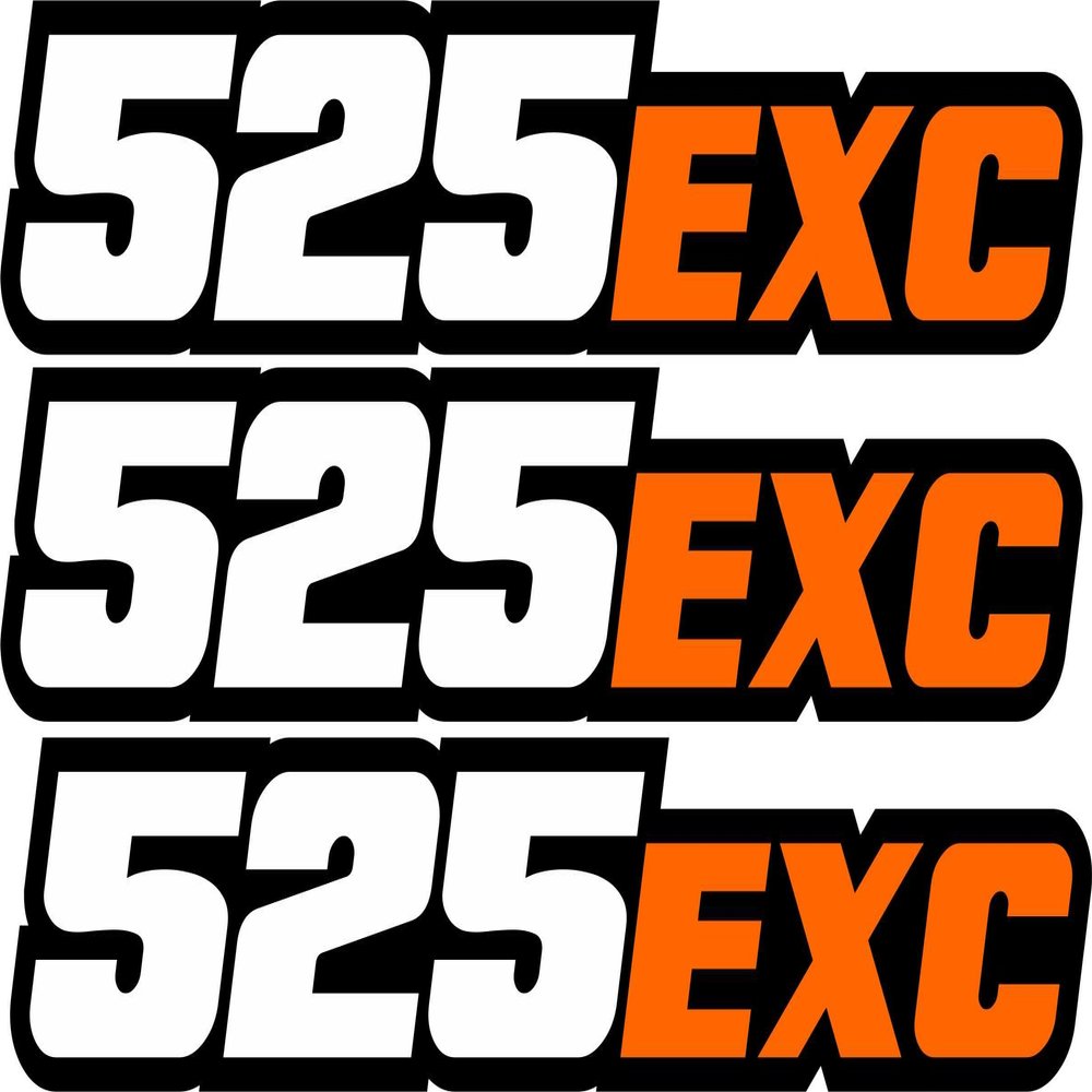 525exc Swingarm Airbox Number Plate Decal Stickers EXC 525 2 4 Stroke Exc525